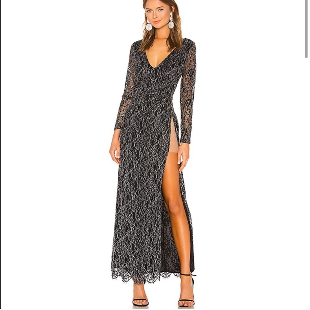 Hours silver/black lace dress 🖤